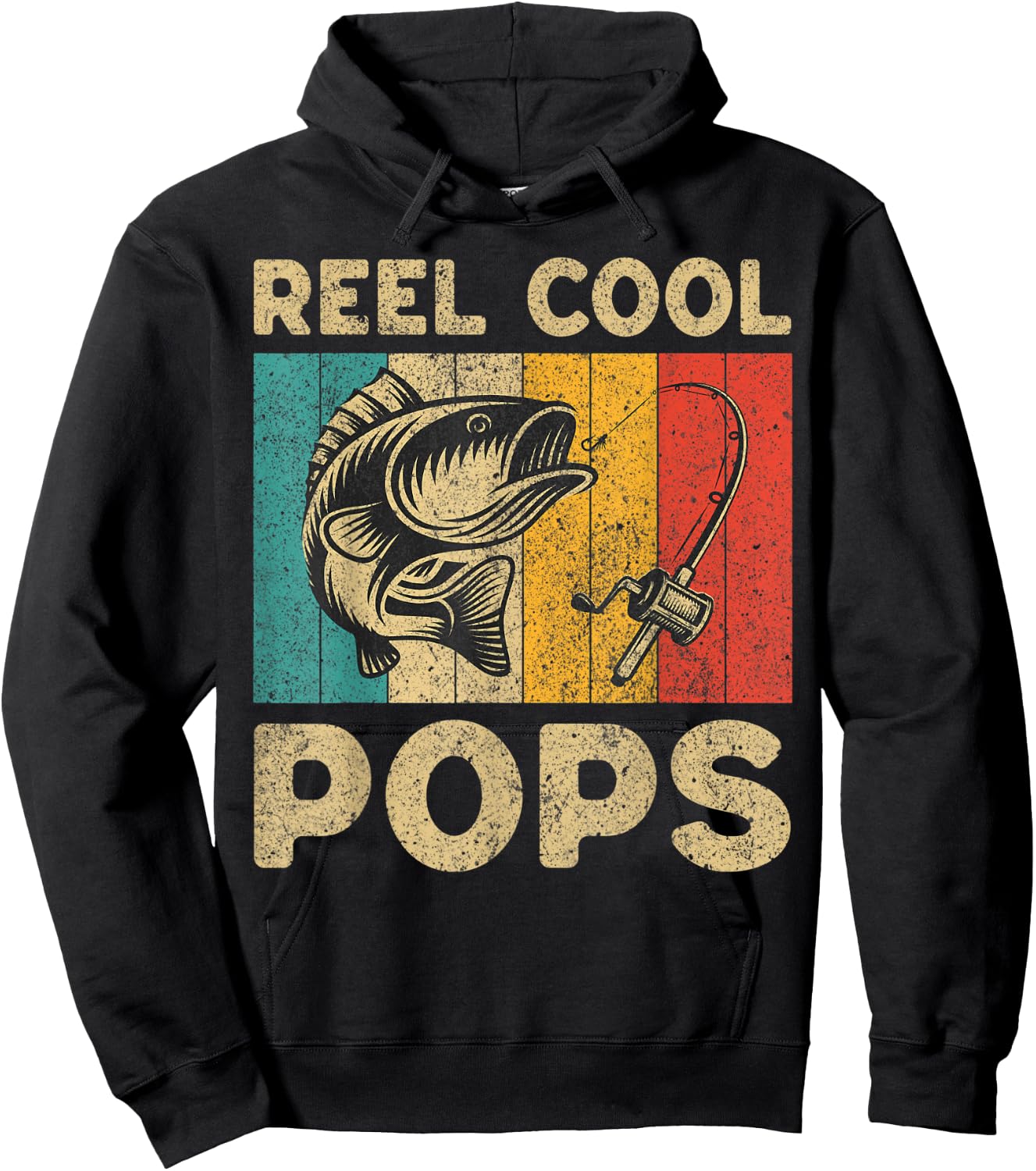 Father's Day Present Funny Fishing Reel Cool Pops Hoodie - Hoodie | Black