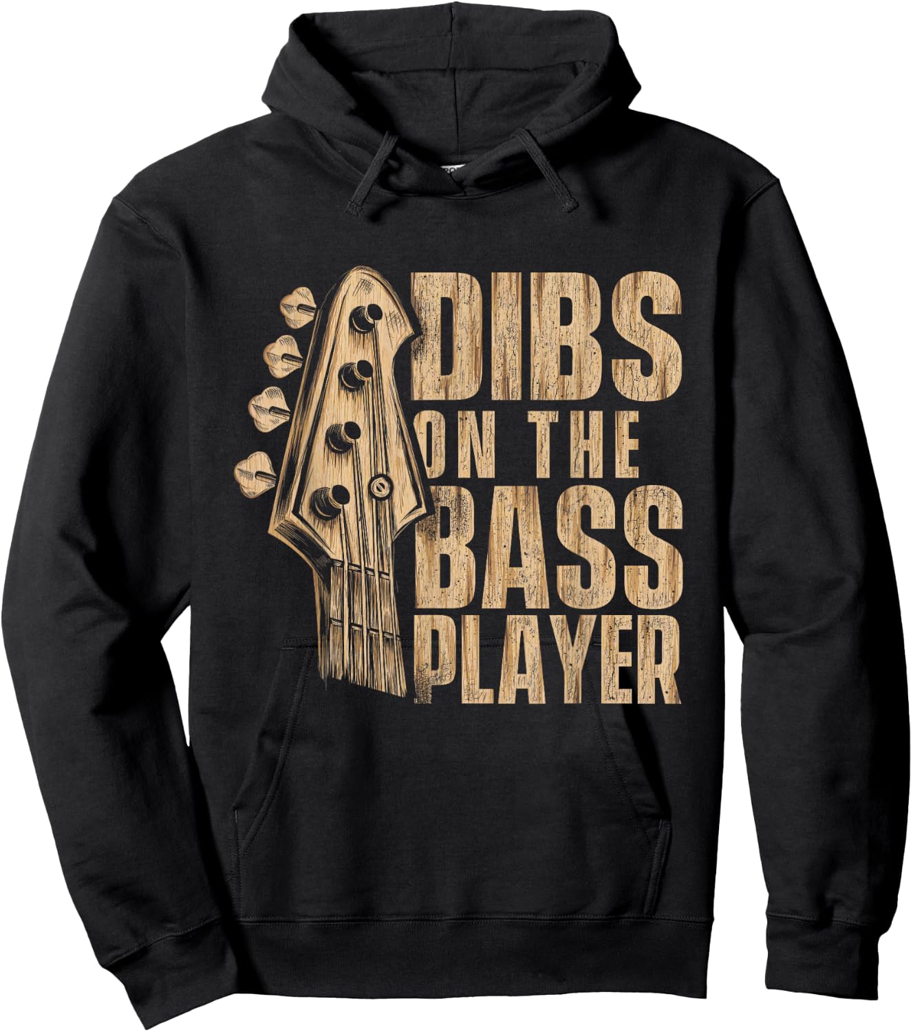 Dibs On The Bass Player - Guitarist Bassist Bass Guitar Hoodie - Hoodie | Black