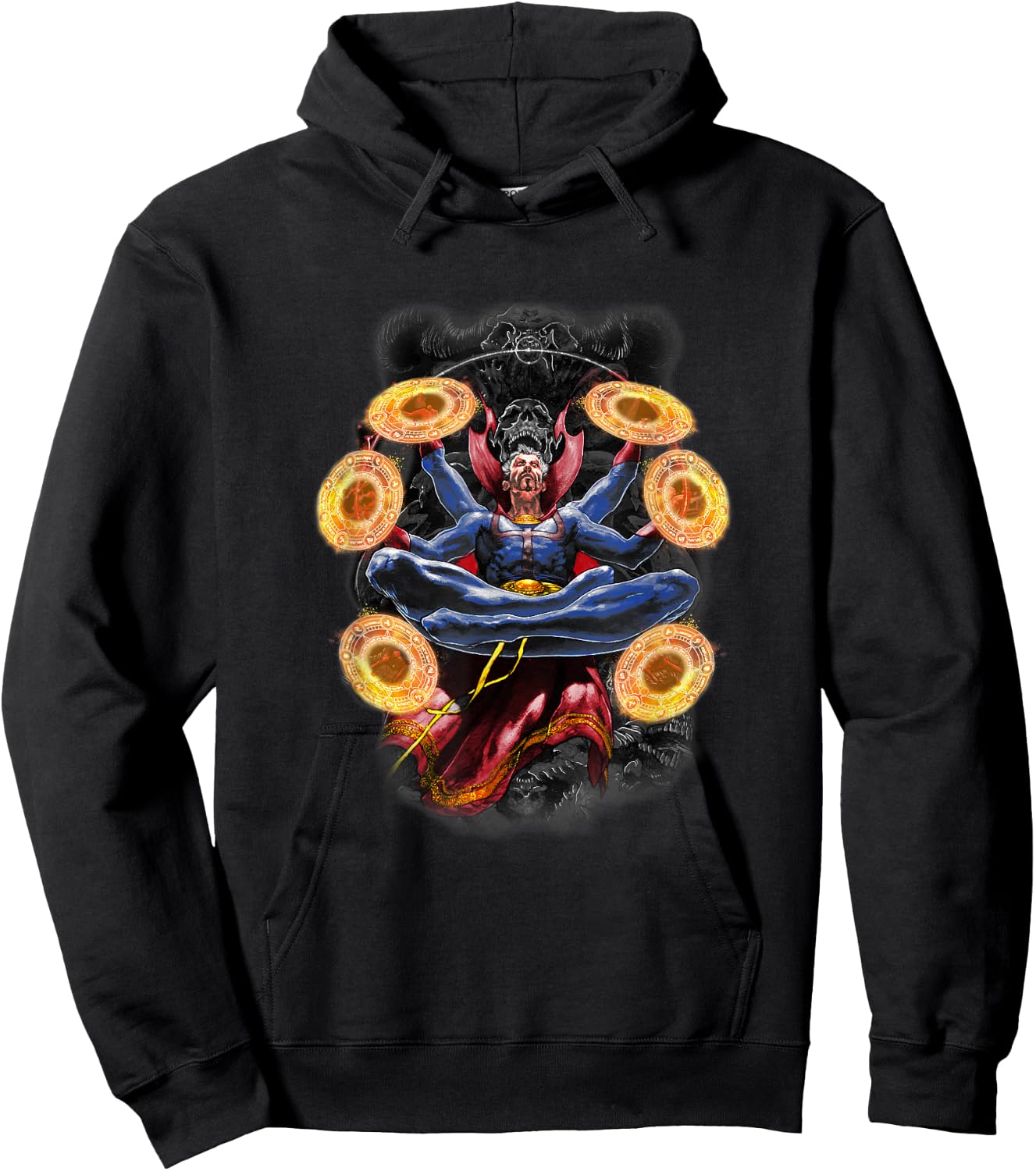 Marvel Comics Retro Classic Dr. Strange Dark Multi-Arms Epic Hoodie - Hoodie | Black