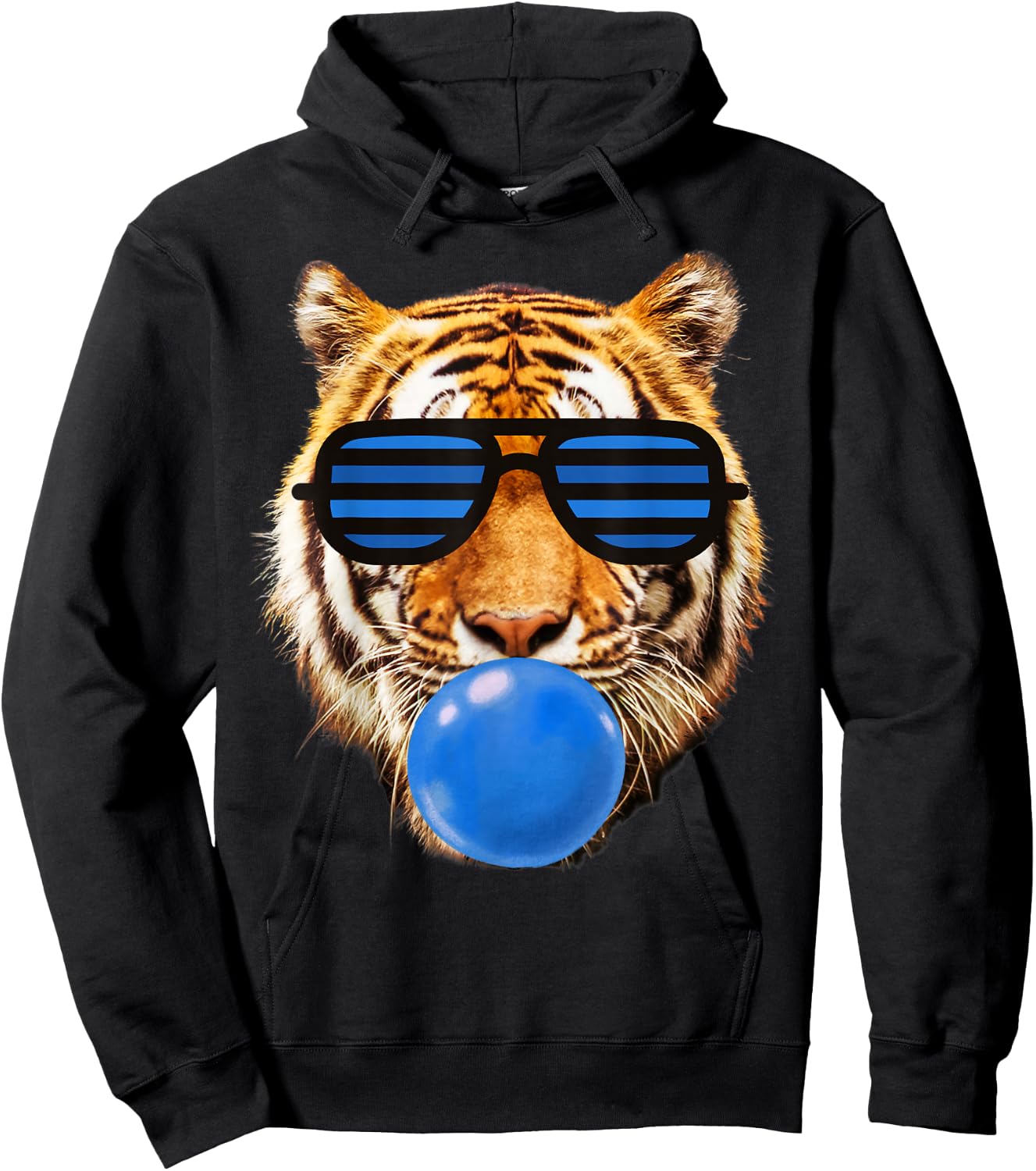 Blue Gum Tiger Stripe Cute Tiger face Women Hoodie - Hoodie | Black