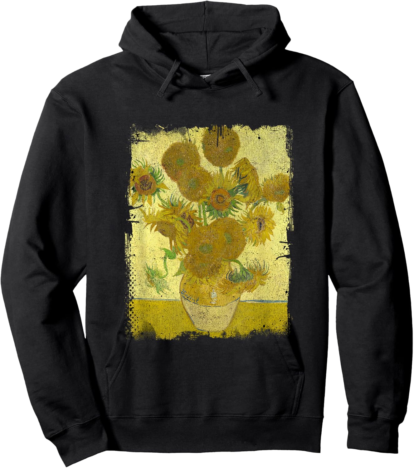 Sunflowers by Vincent Van Gogh Famous Painting Hoodie - Hoodie | Black