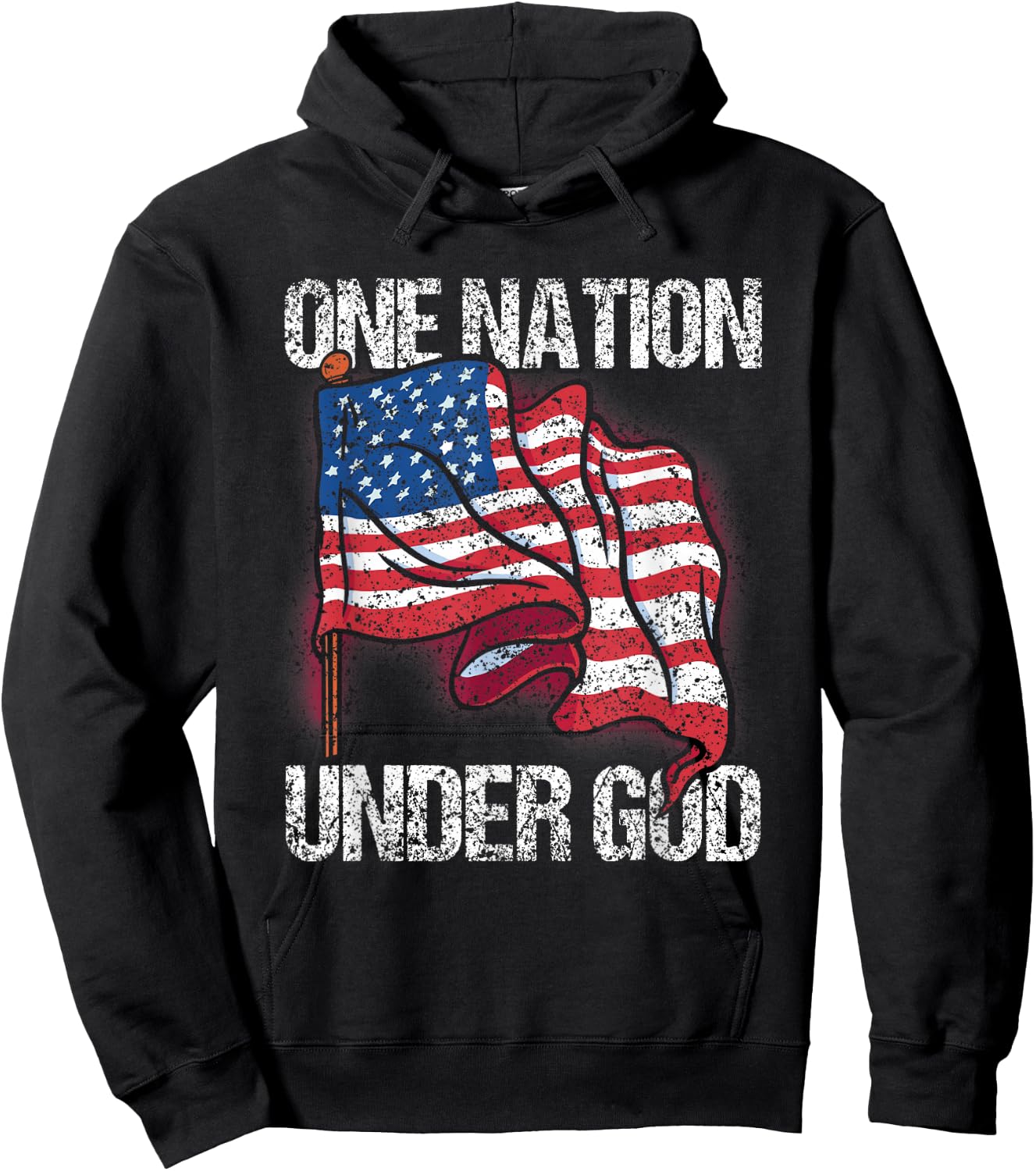 One Nation Under God American Usa Us America Patriotic Us Hoodie - Hoodie | Black