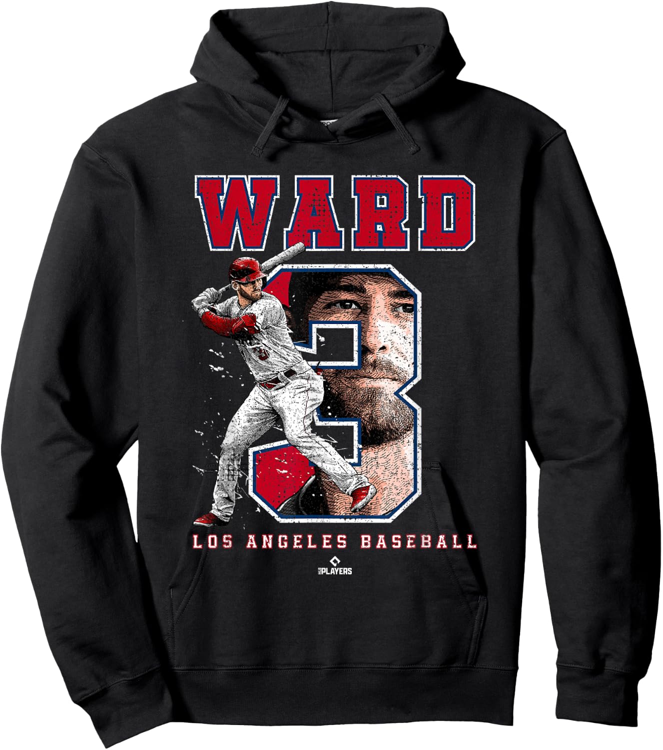 Number and Portrait Taylor Ward Los Angeles MLBPA Hoodie - Hoodie | Black