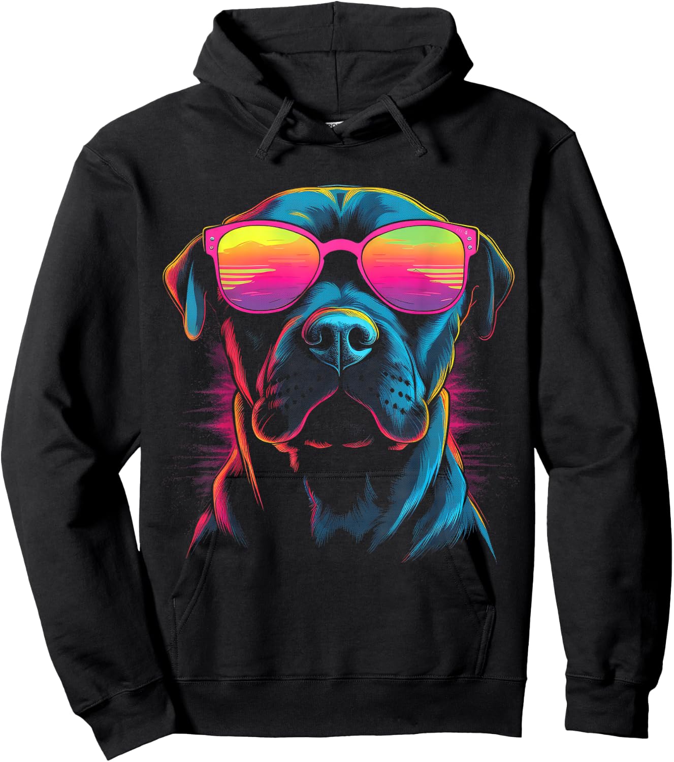 Pit Bull Mom Dog Lover Colorful Artistic Pitbull Owner Women Hoodie - Hoodie | Black