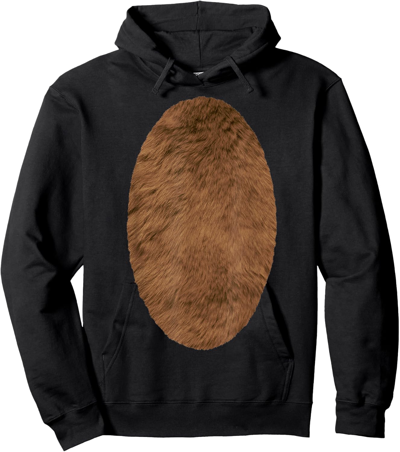 Funny Reindeer Costumes-DIY Christmas Costume Reindeer Belly Hoodie - Hoodie | Black