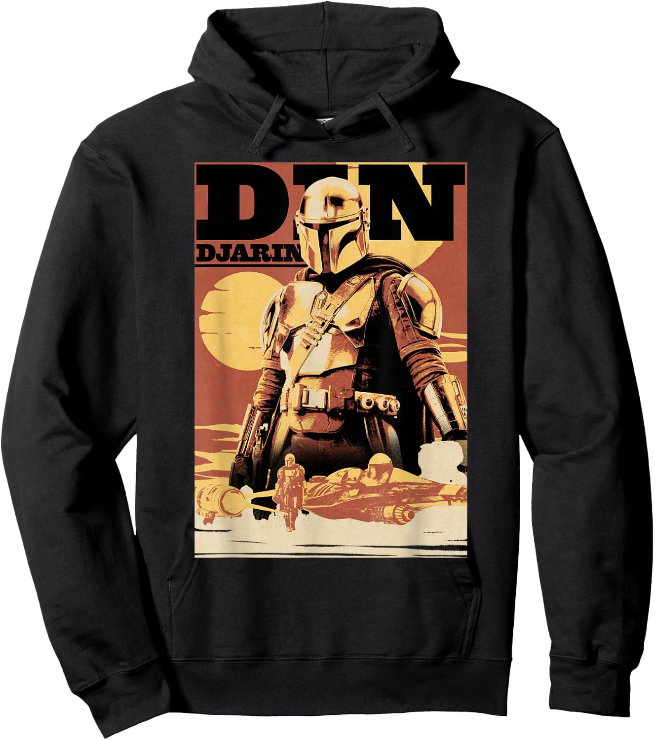 Star Wars The Book Of Boba Fett Din Djarin Tatooine Hoodie - Hoodie | Black