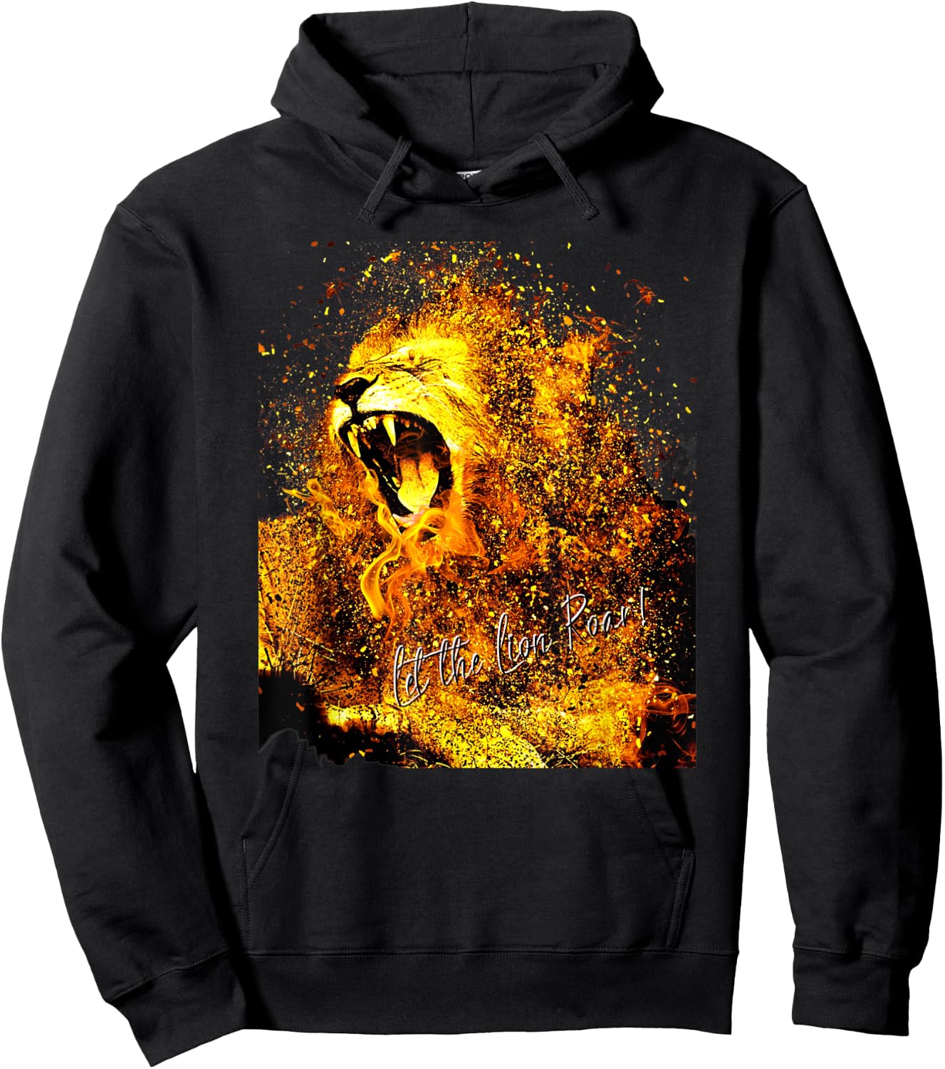 Let The Lion Roar! Christian Worship Gift Hoodie - Hoodie | Black