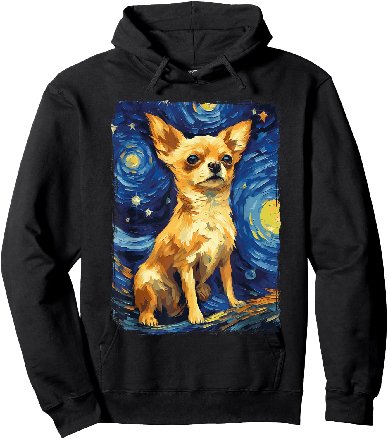 Chihuahua Starry Night Hoodie - Hoodie | Black