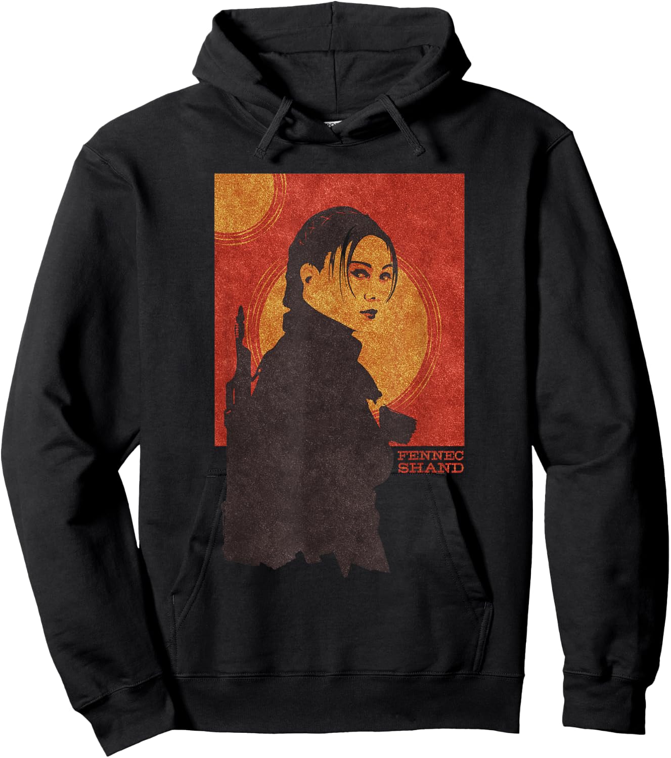 Star Wars The Book of Boba Fett Fennec Shand Red Tatooine Hoodie - Hoodie | Black