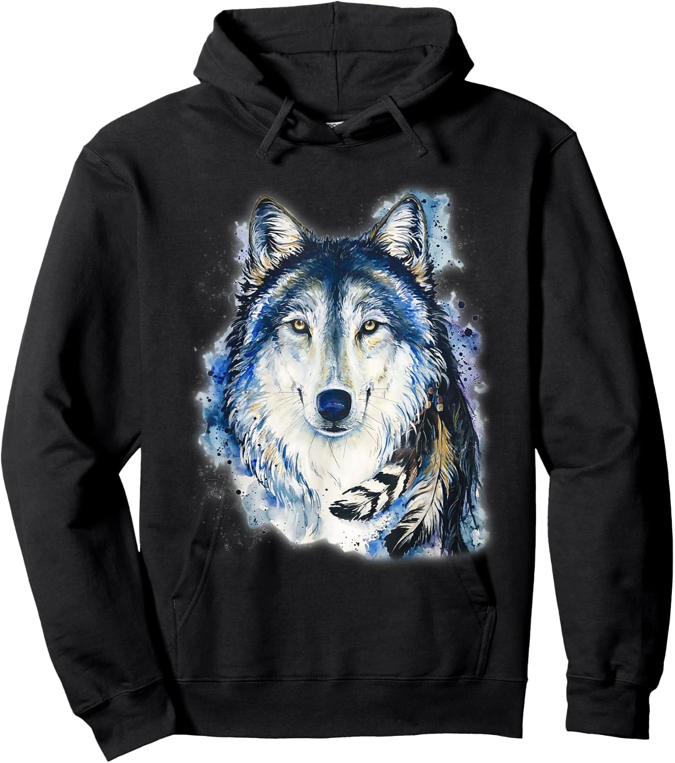 Vintage wolf Shirt wolf women Lovers for boys and girls Hoodie - Hoodie | Black