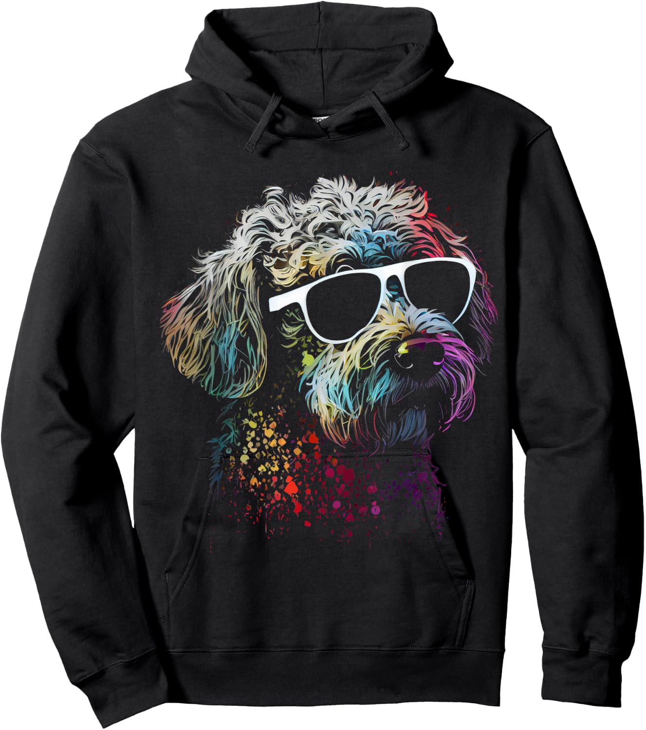 Schnoodle walking dog fans poodle schnauzer dogs Hoodie - Hoodie | Black