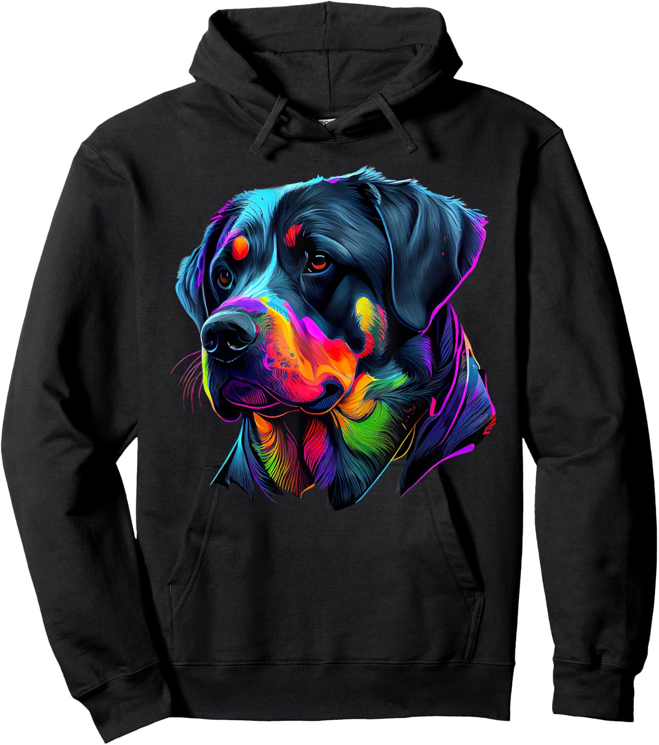 Rottweiler Pop Art Design Funny Rottweiler Hoodie - Hoodie | Black