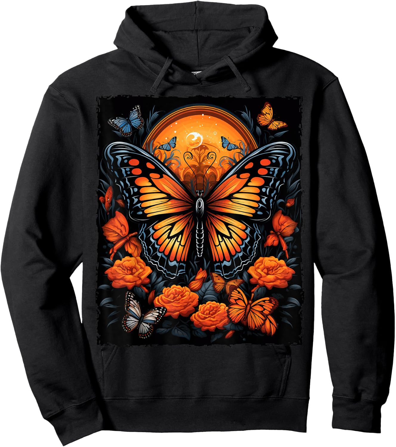 Monarch Butterfly Halloween Hoodie - Hoodie | Black
