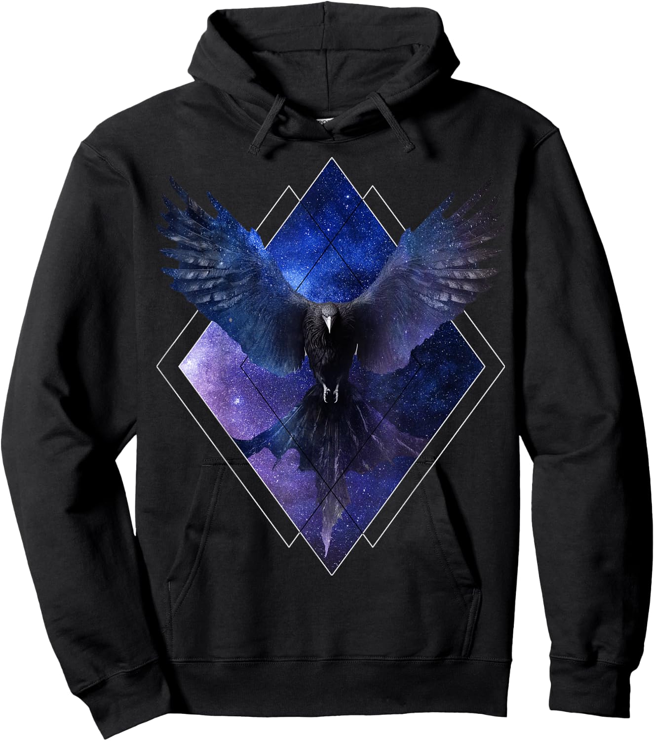 Celestial Raven Space Crow Galaxy Aesthetic Bird Hoodie - Hoodie | Black