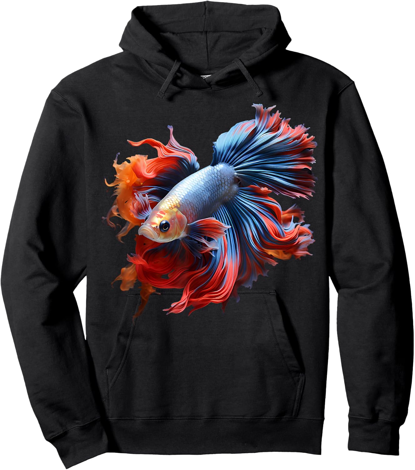 Colorful Fish Make Life Betta Fighting Fish Nano Aquarium Hoodie - Hoodie | Black