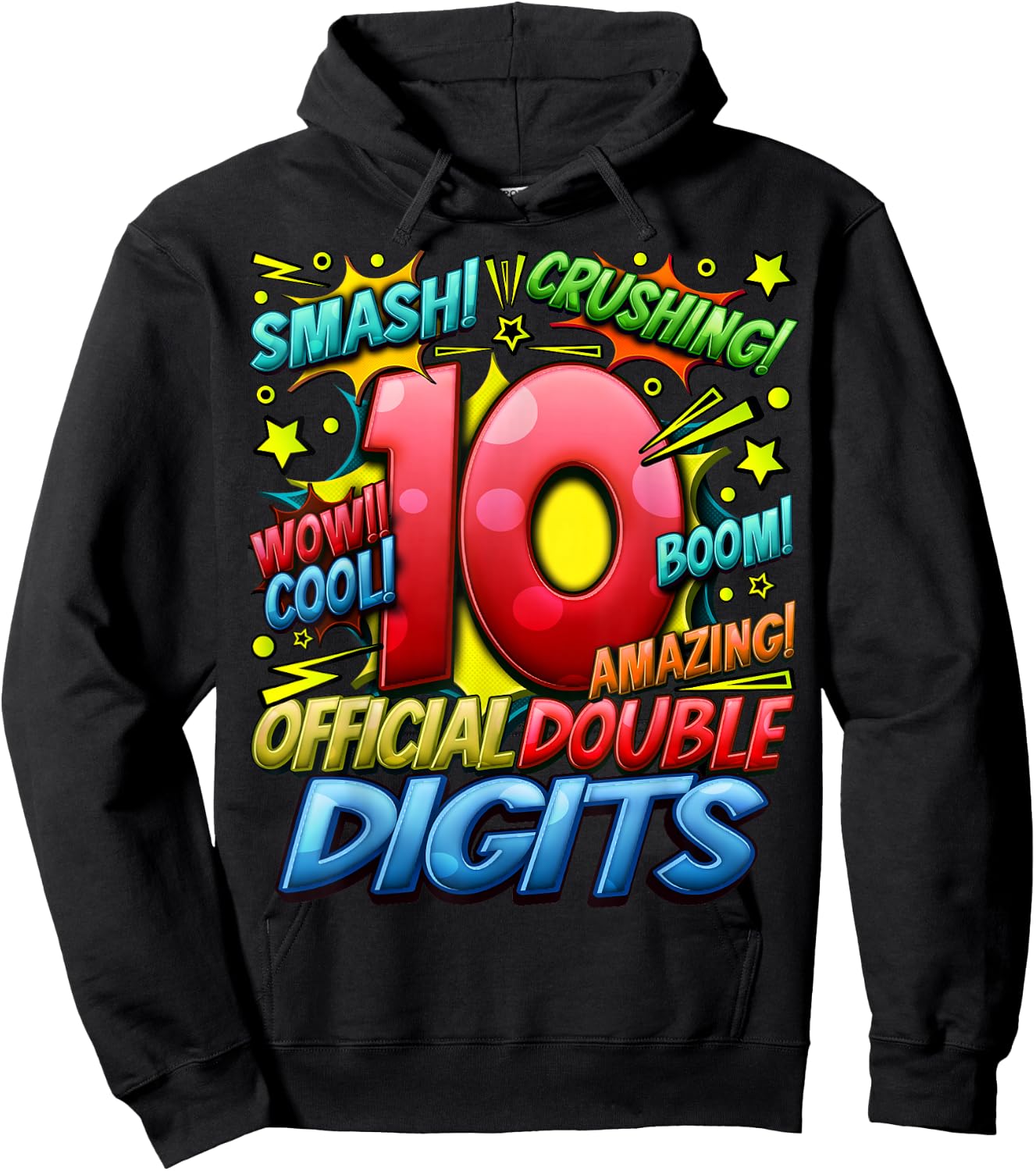 Official Double Digits 10th Birthday Awesome Since 2013 Boy Hoodie - Hoodie | Black