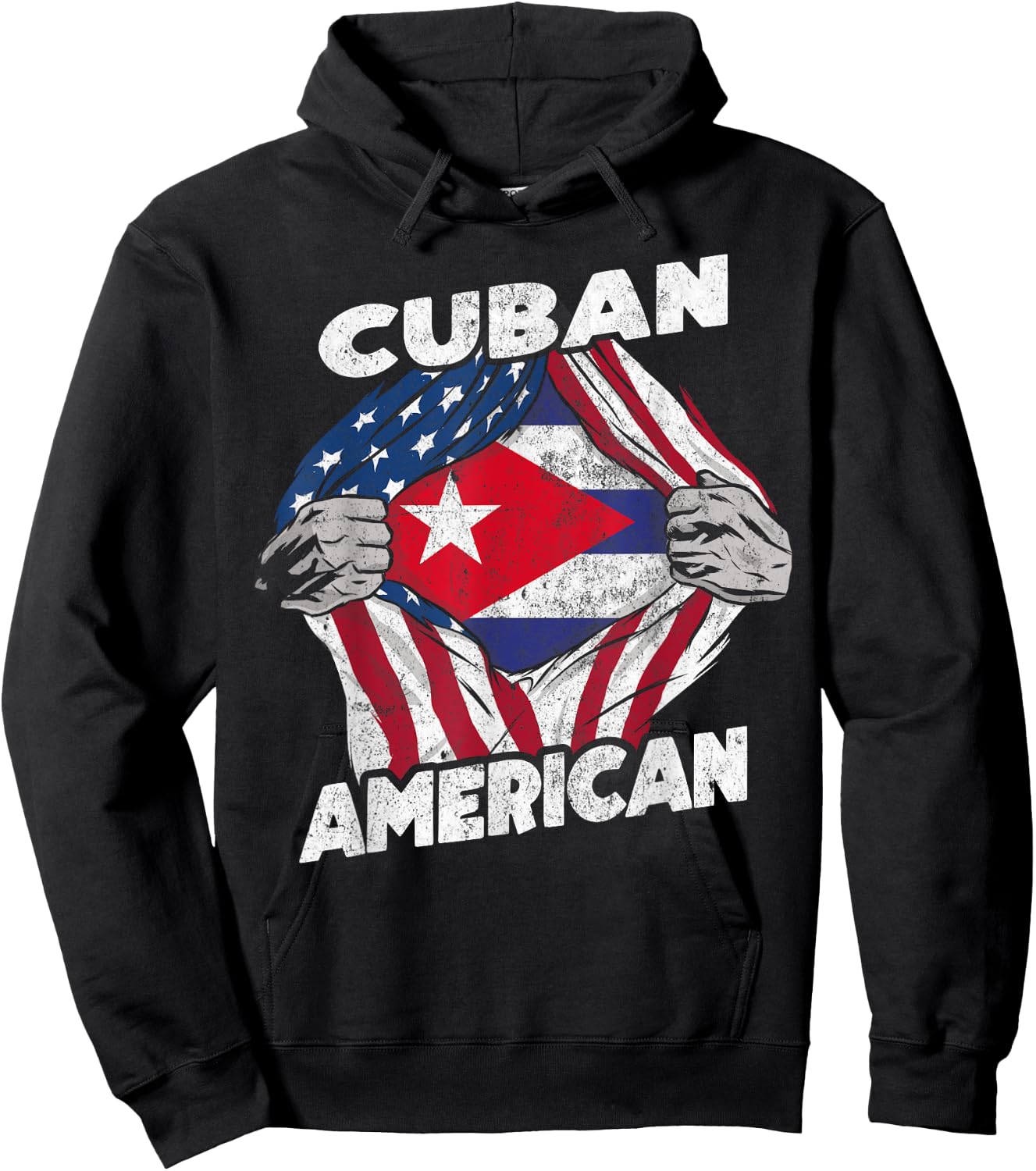 Cuban And American Flag Cuba Proud Hoodie - Hoodie | Black
