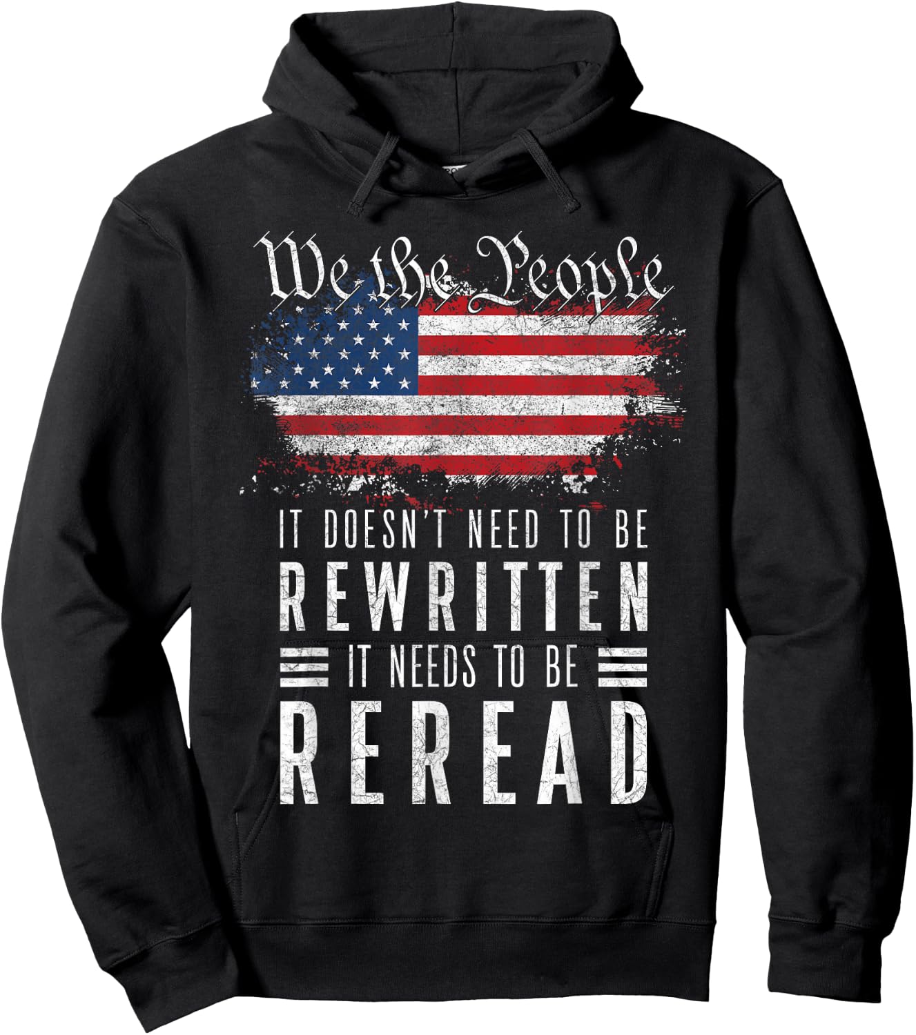 It Doesn't Need to Be Rewritten It Needs to Be Reread Small Hoodie - Hoodie | Black