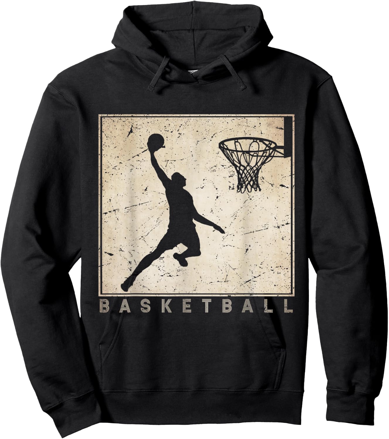 Retro Basketball for Basketball Players Basketball Clothing Hoodie - Hoodie | Black