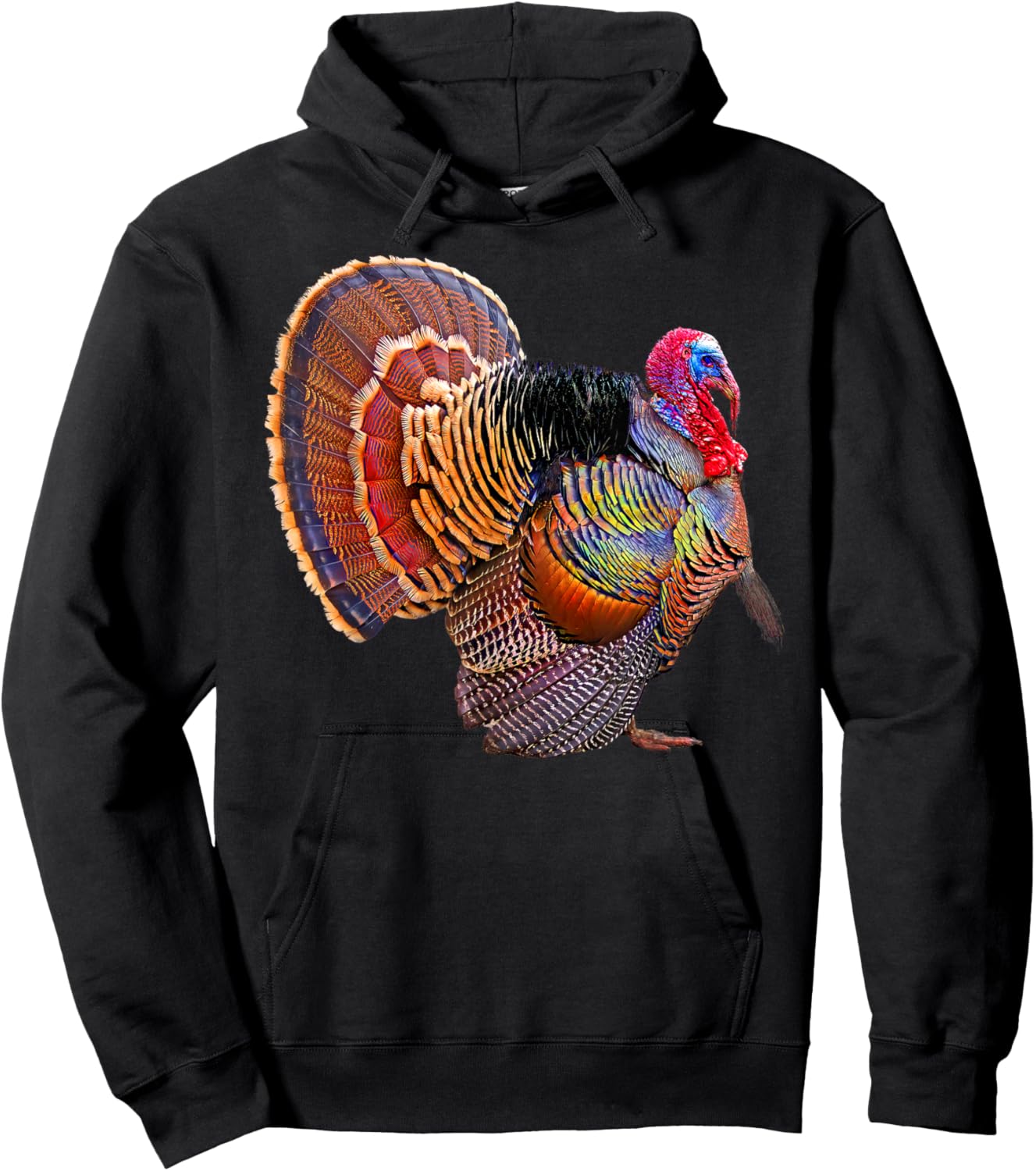 Turkey Wild Bird Wildlife Thanksgiving Hoodie - Hoodie | Black