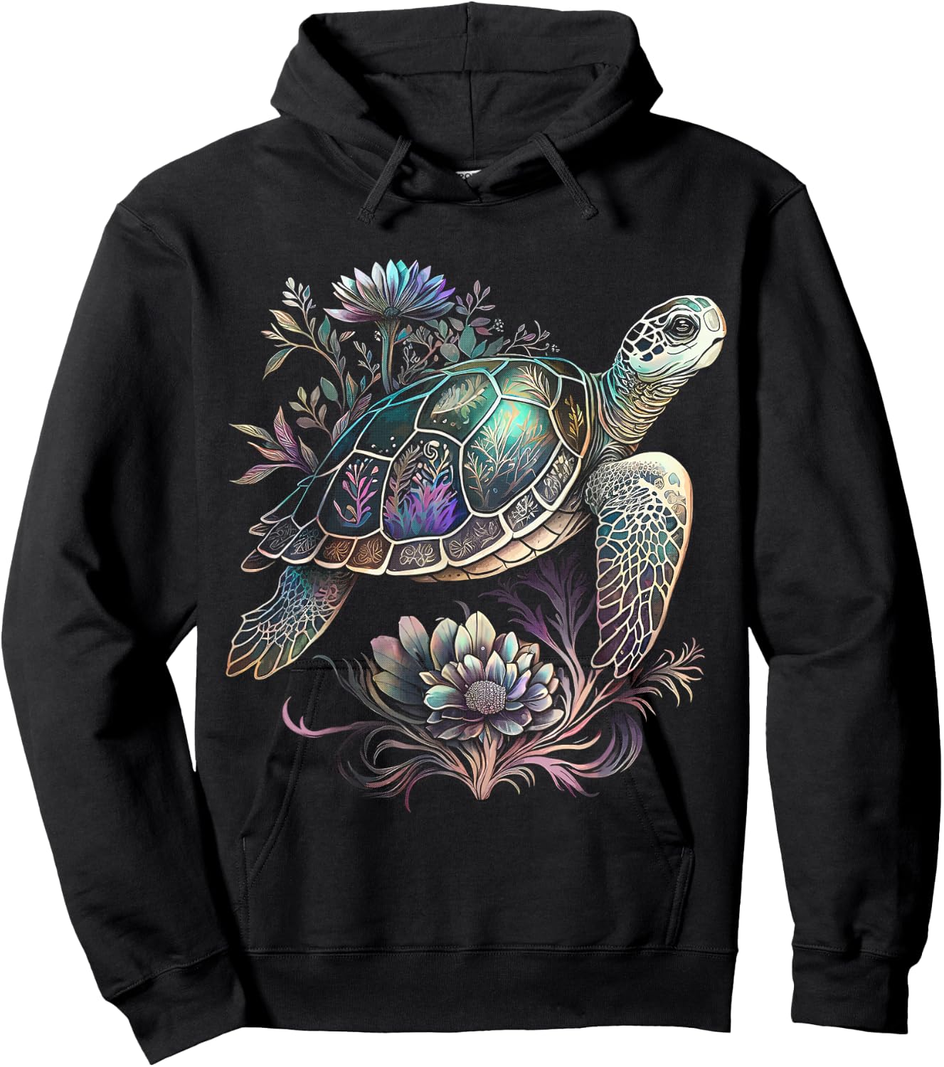 Sea Turtle Beach Lover Ocean Animal Graphic Novelty Hoodie - Hoodie | Black