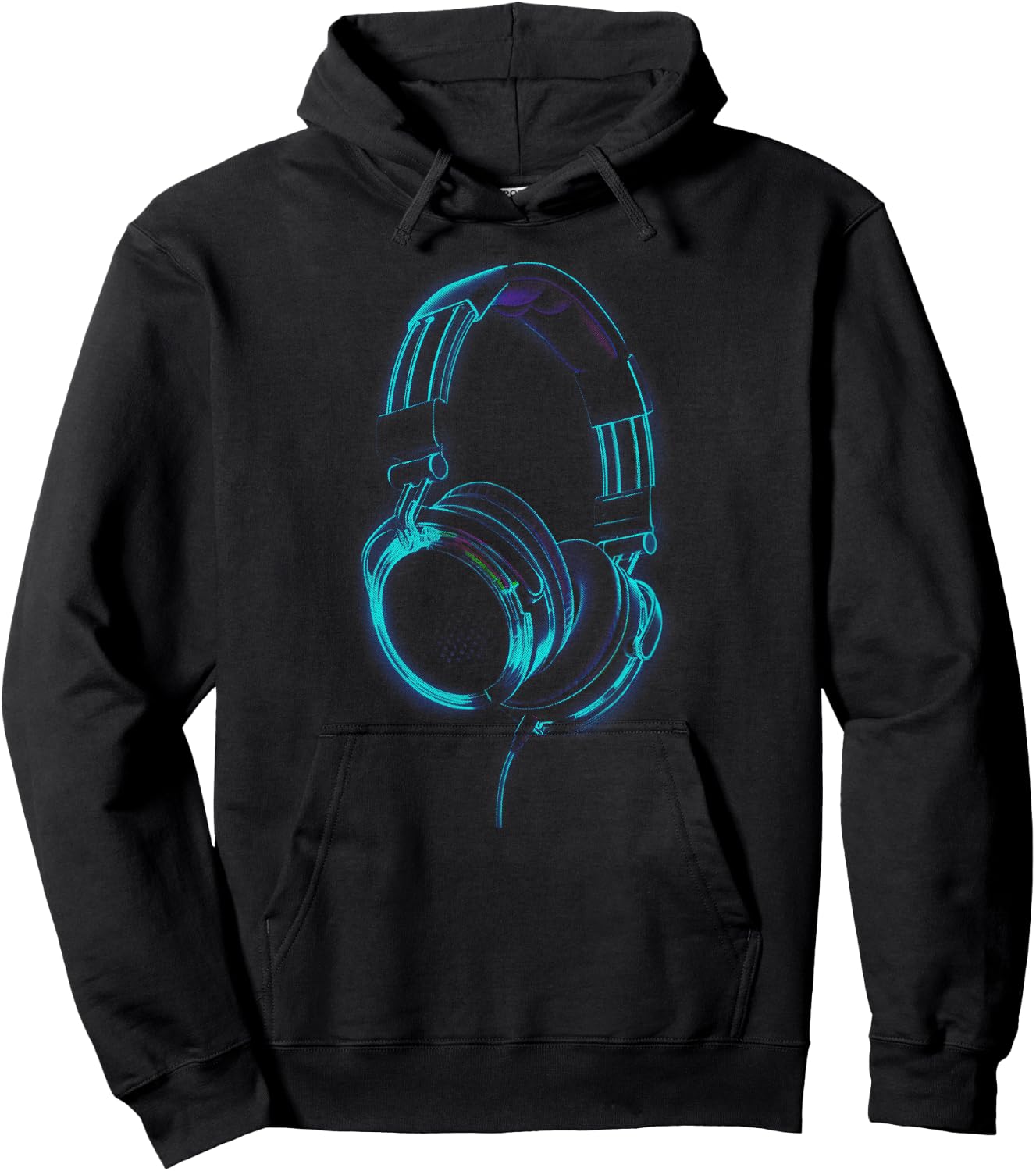 Headphones Music DJ Hip Hop Audio Hoodie - Hoodie | Black