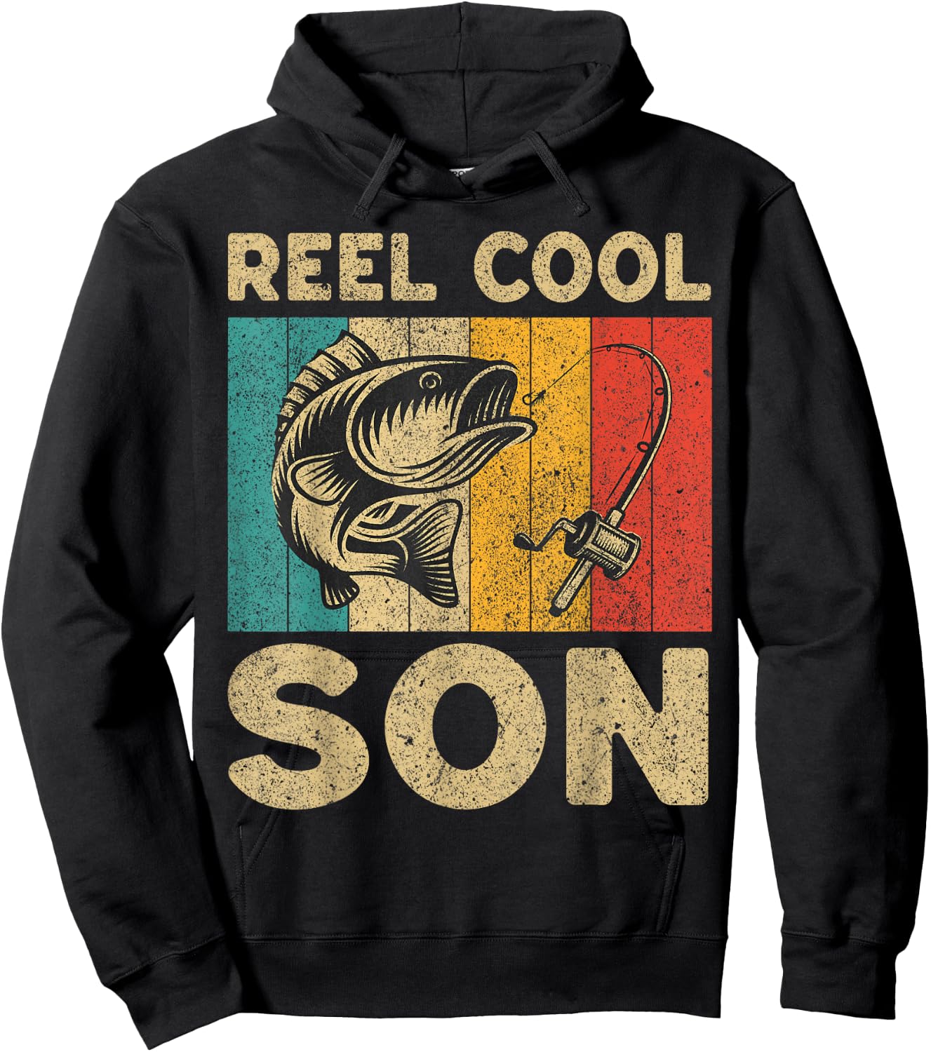 Father's Day Present Funny Fishing Reel Cool Son Hoodie - Hoodie | Black
