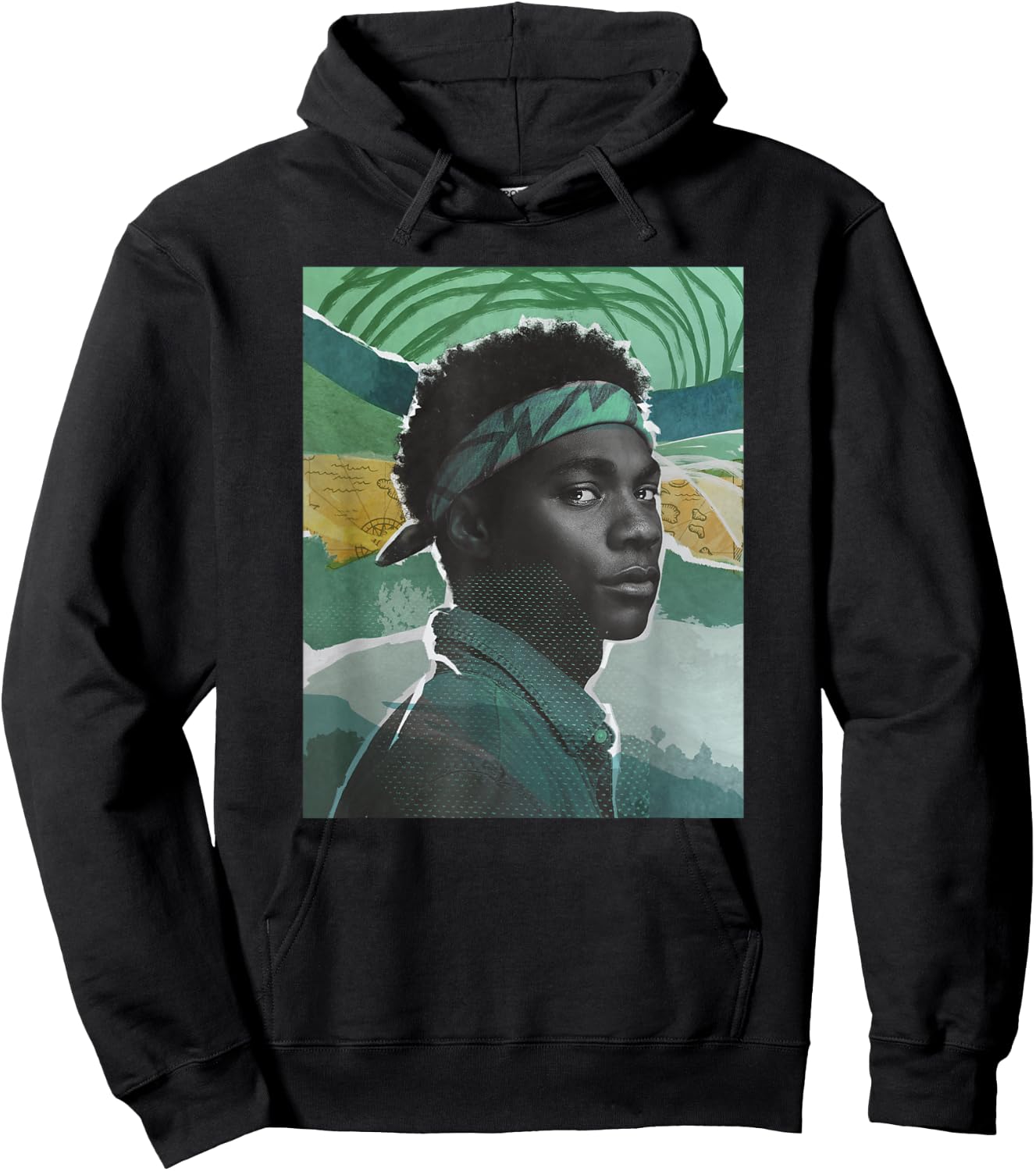 Outer Banks Season 3 Pope Heyward Mixed Collage Portrait Hoodie - Hoodie | Black