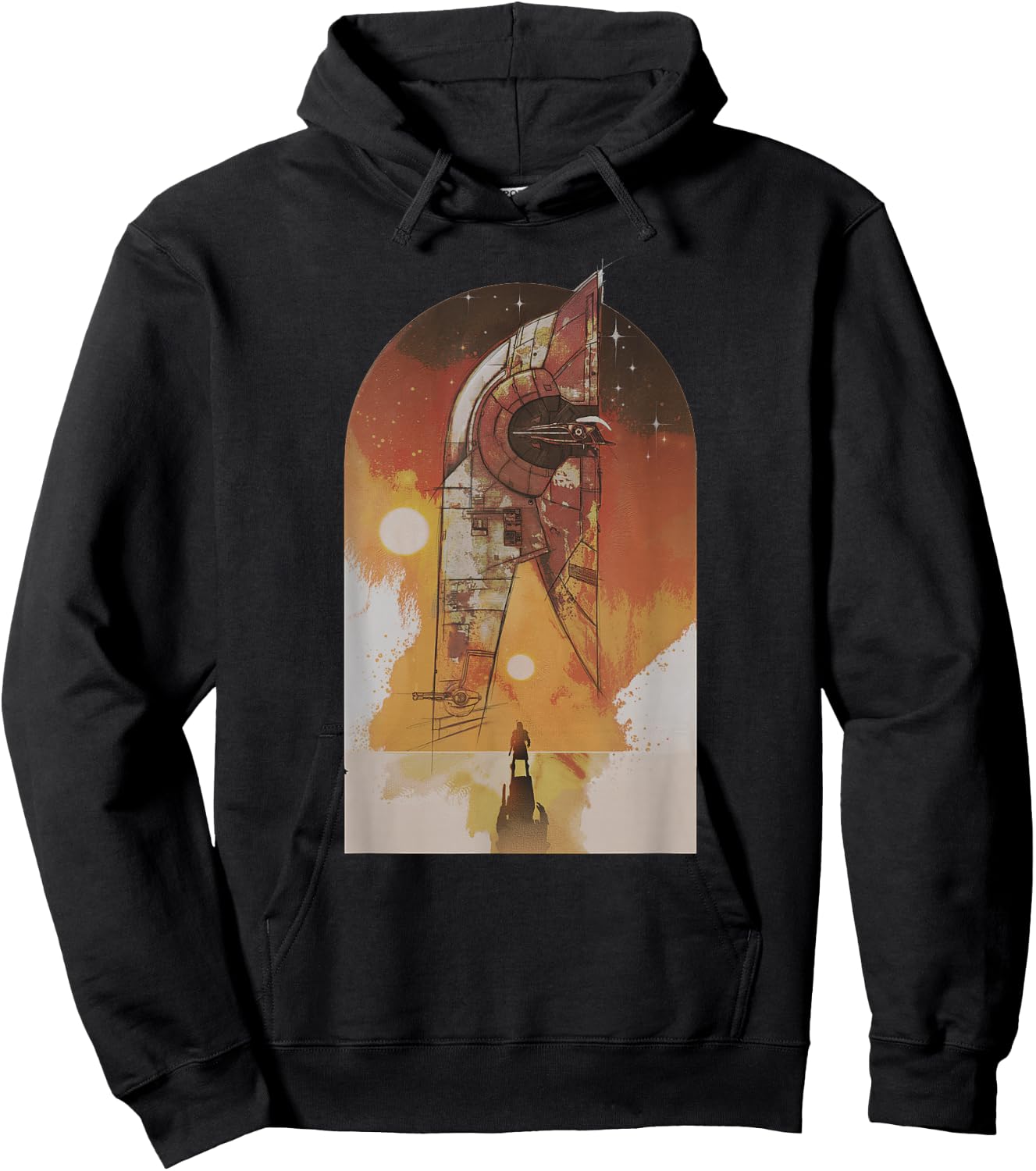 Star Wars The Book of Boba Fett Ship Tatooine Hoodie - Hoodie | Black