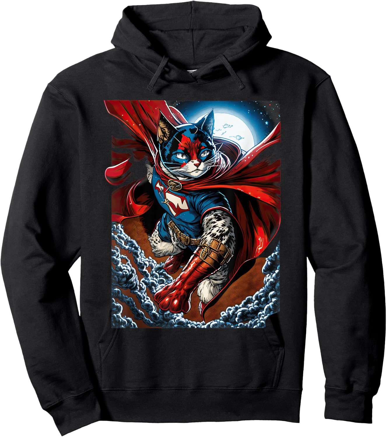Super Power Superhero Snowshoe Cat Men Women Kids Hoodie - Hoodie | Black