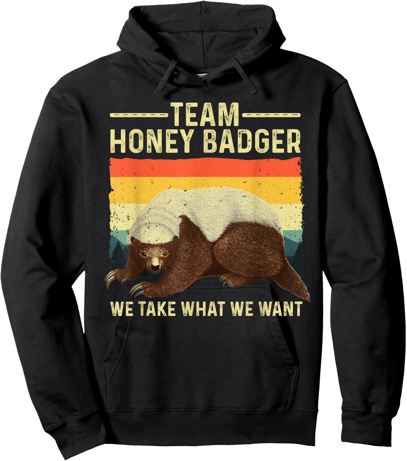 Cute Honey Badger Art Women Ratel Honey Badger Lover Hoodie - Hoodie | Black