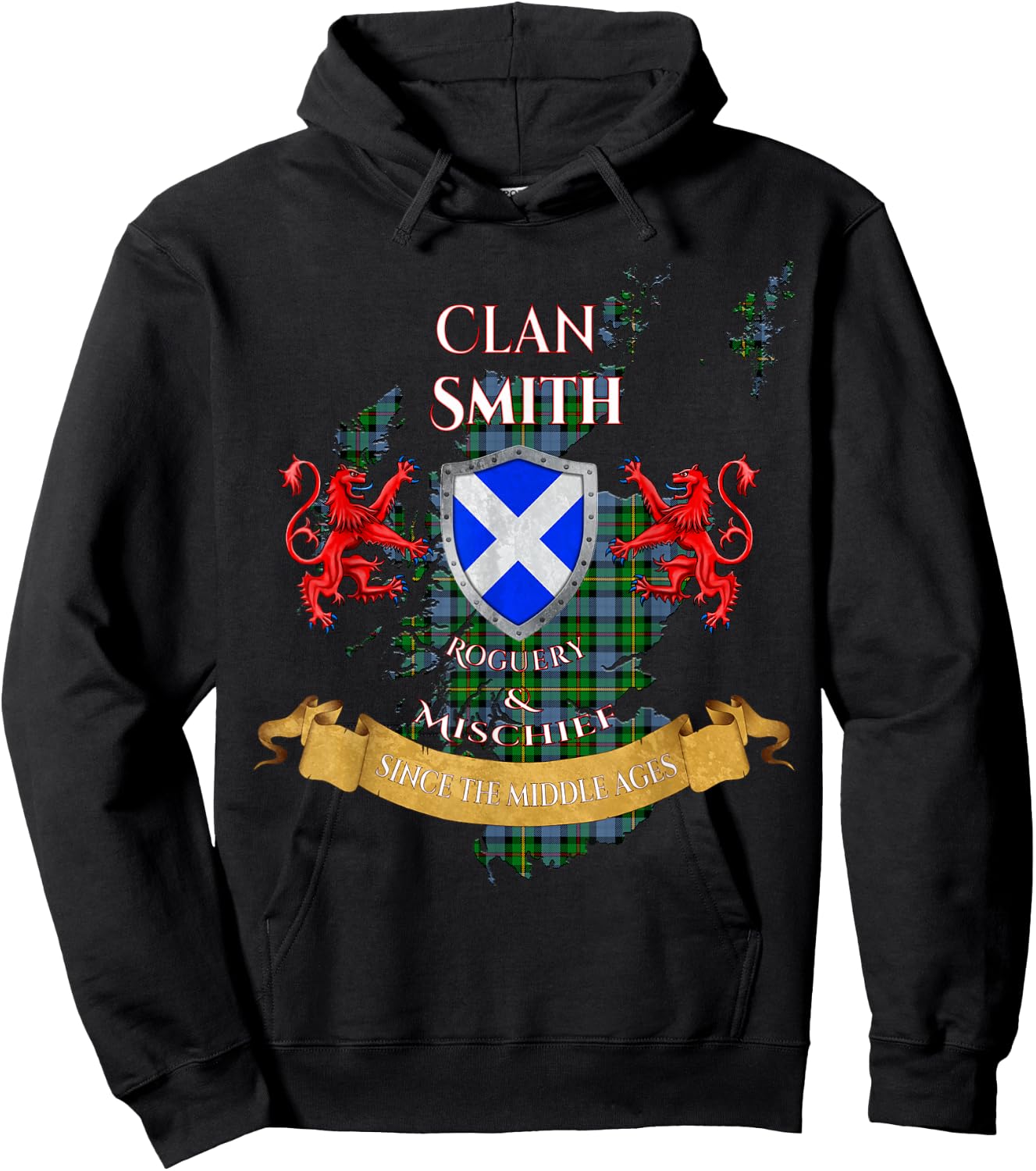 Smith Scottish Family Clan Middle Ages Mischief Hoodie - Hoodie | Black