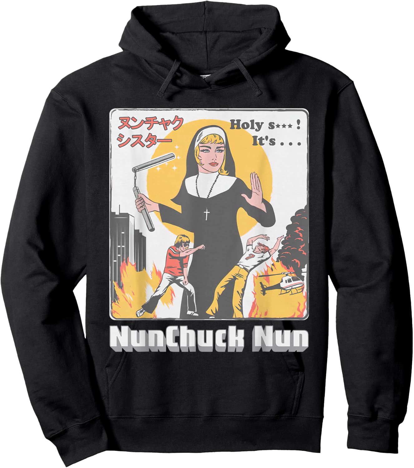 Nunchuck Nun Kungfu Hoodie - Hoodie | Black