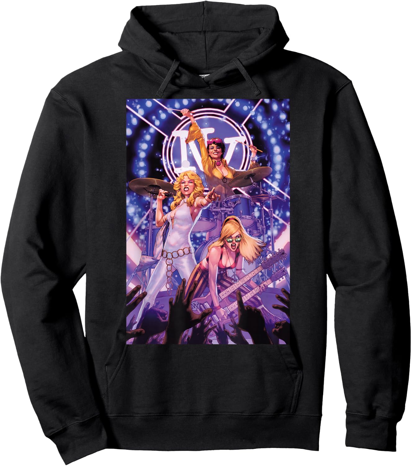 Marvel X-Men Dazzler Boom Boom Jubilee Band X Terminators Hoodie - Hoodie | Black