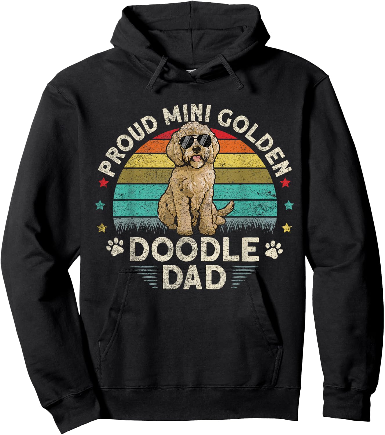 Mini Golden Doodle Plush Shoes Minidoodle Mini Goldendoodle Hoodie - Hoodie | Black