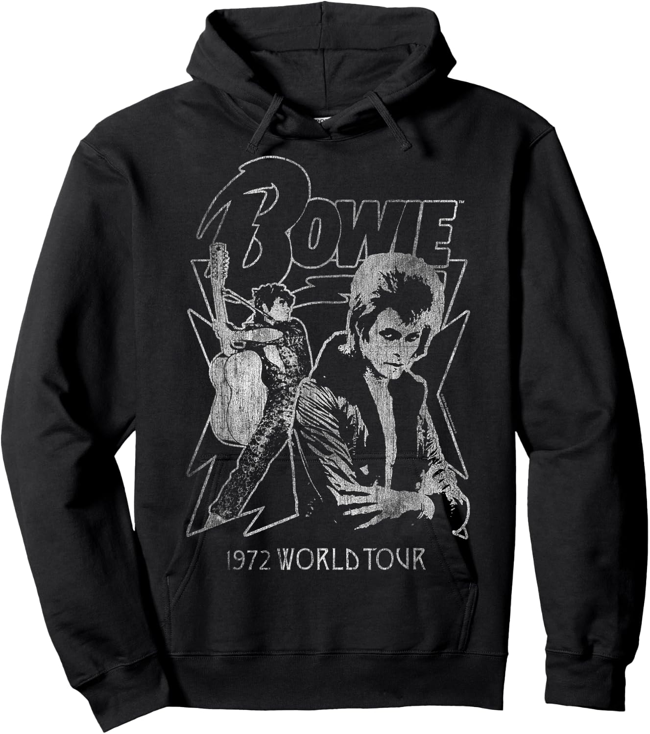 David Bowie Music Rock Mono 1972 World Tour Hoodie - Hoodie | Black