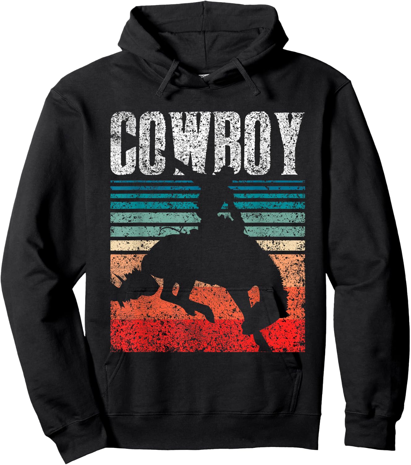 Love Design Cowboys Lover Cowboy - & -Youth Boys Black Polyester 65% Cotton 35% Short Sleeve Regular Fit - Cowboy - Small - Christmas, Birthday Hoodie - Hoodie | Black