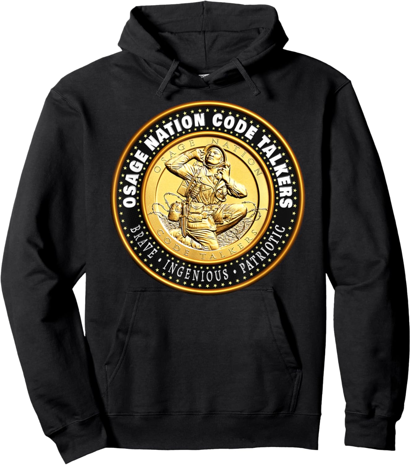 Commemorative Osage Nation Code Talkers for Heritage Hoodie - Hoodie | Black