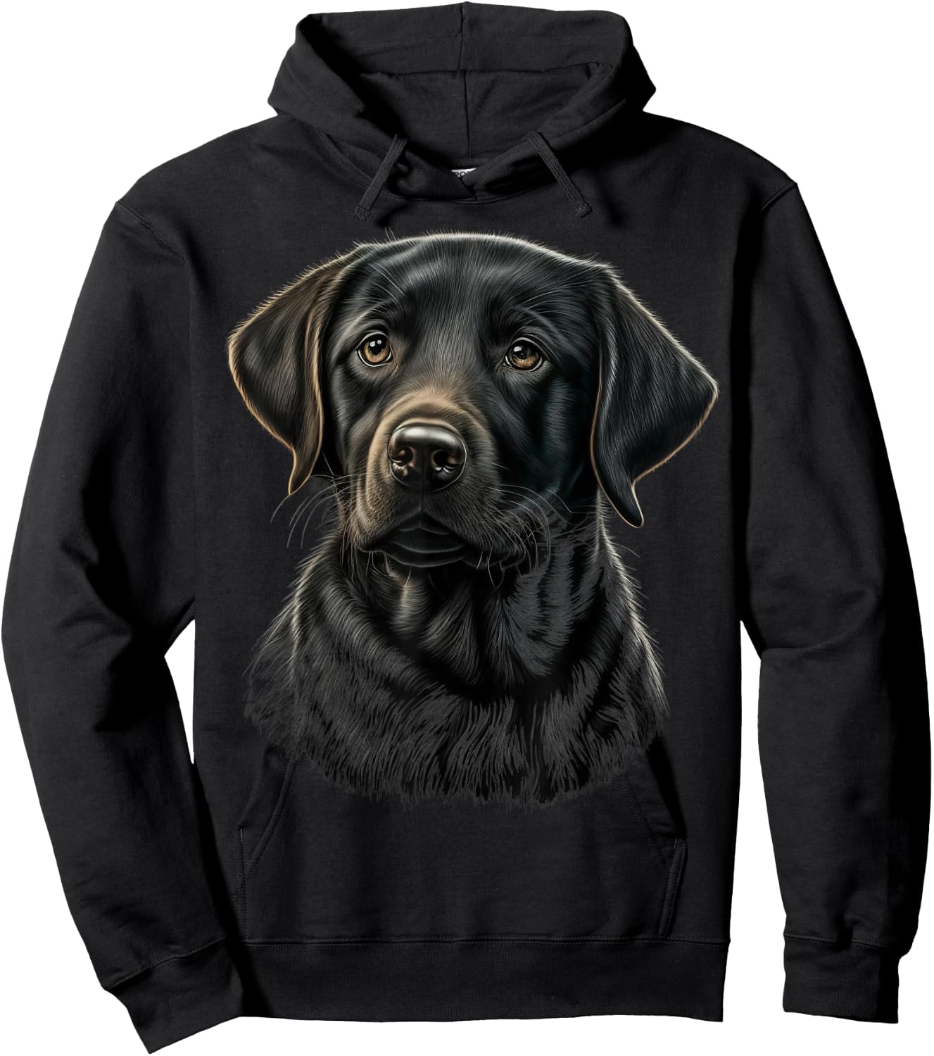 Cute black Labrador Dog on black Labrador Retriever Lover Hoodie - Hoodie | Black
