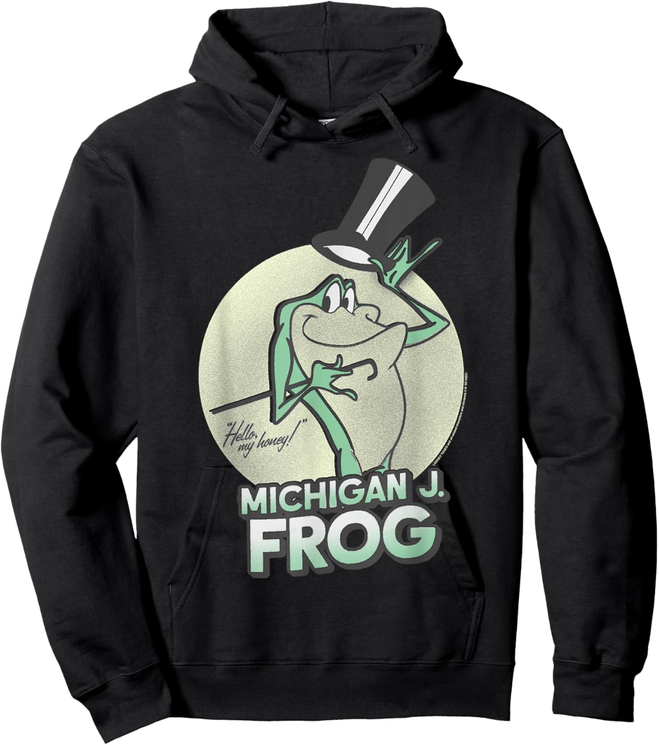 Looney Tunes Michigan J. Frog Classic Cartoon Iconic Logo Hoodie - Hoodie | Black