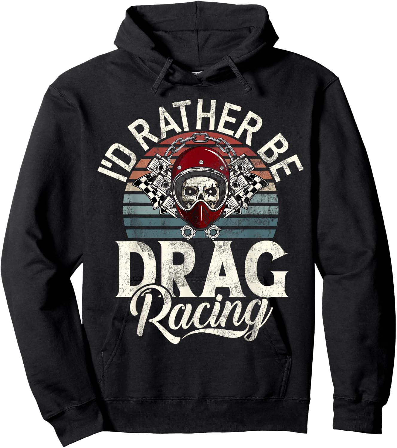 I would rather be Drag Racing Hoodie - Hoodie | Black