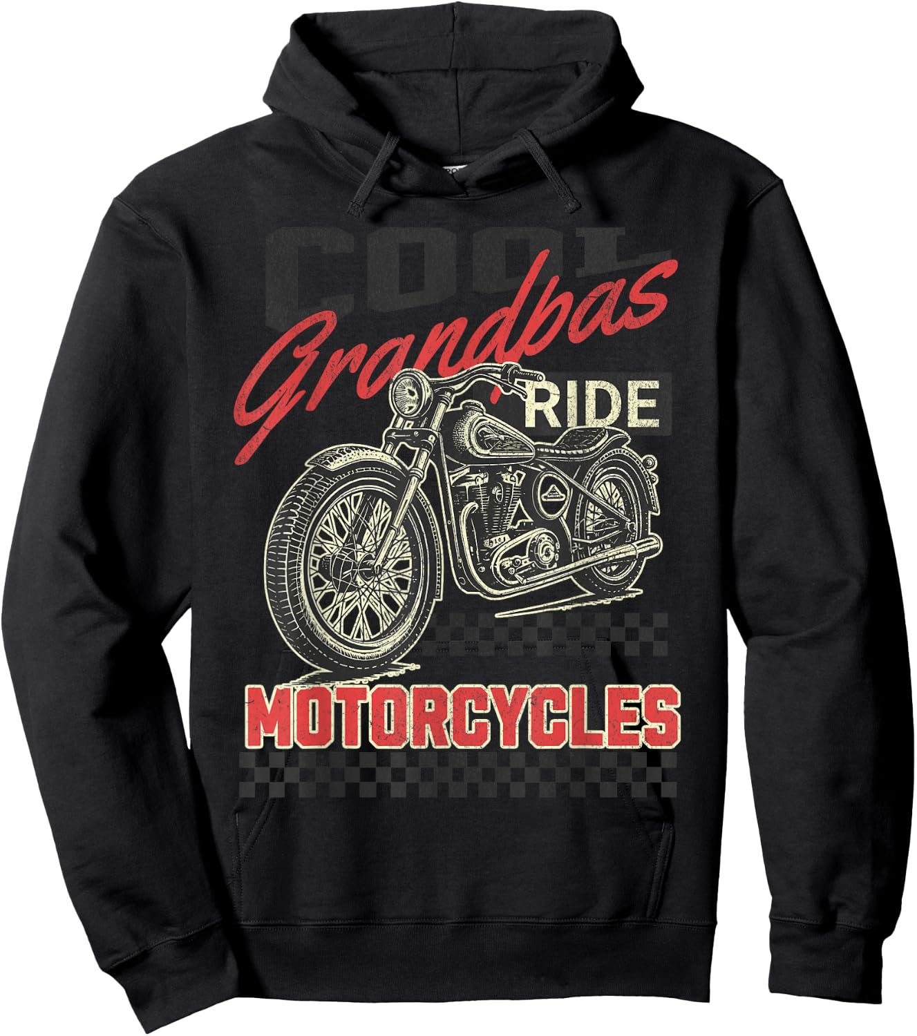 Cool Grandpas Ride Motorcycles Motorcycle Lovers Rider Hoodie - Hoodie | Black