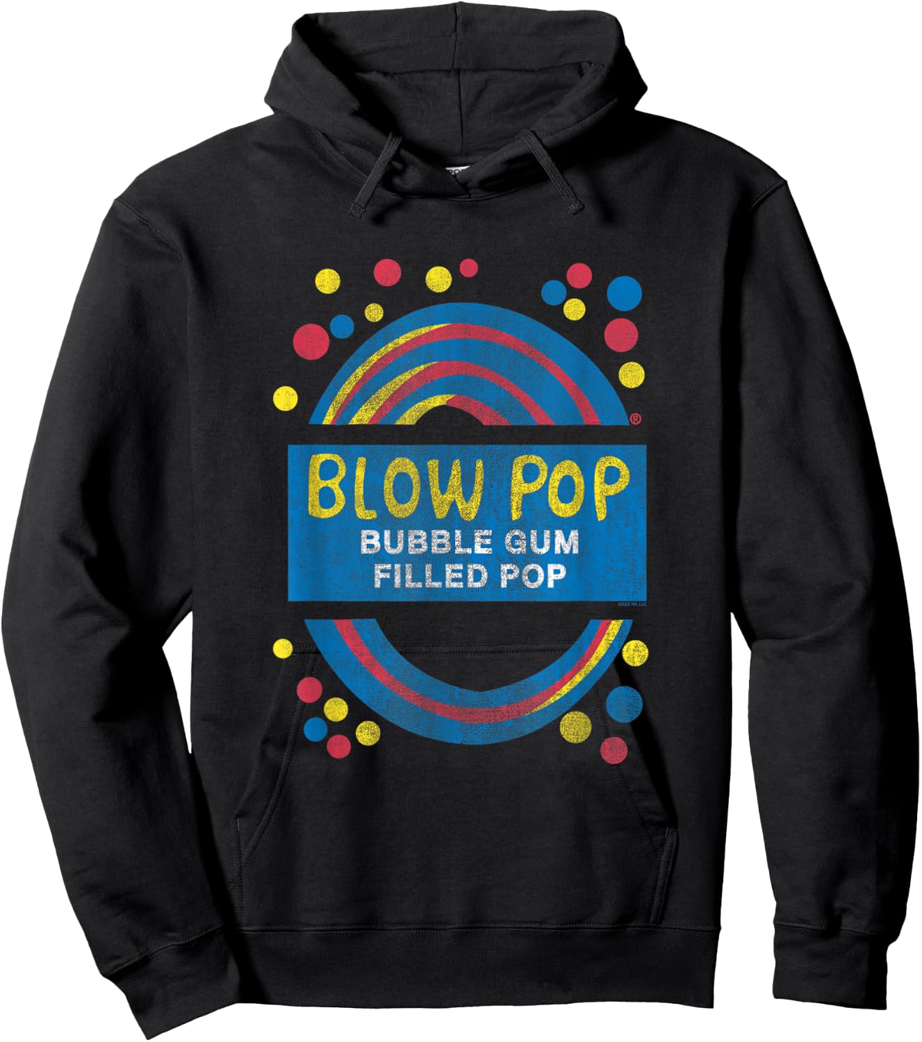 Charms Blow Pop Retro Wrapper Logo Sucker Candy Hoodie - Hoodie | Black