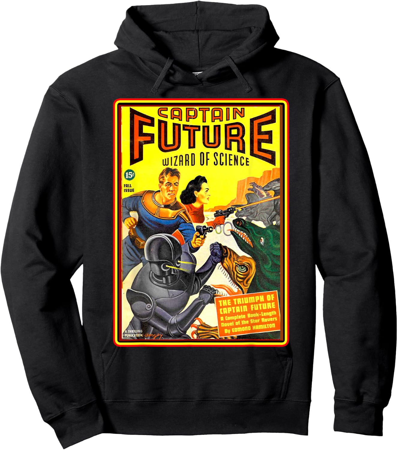 Retro Vintage Captain Future Comic Magazine Hoodie - Hoodie | Black