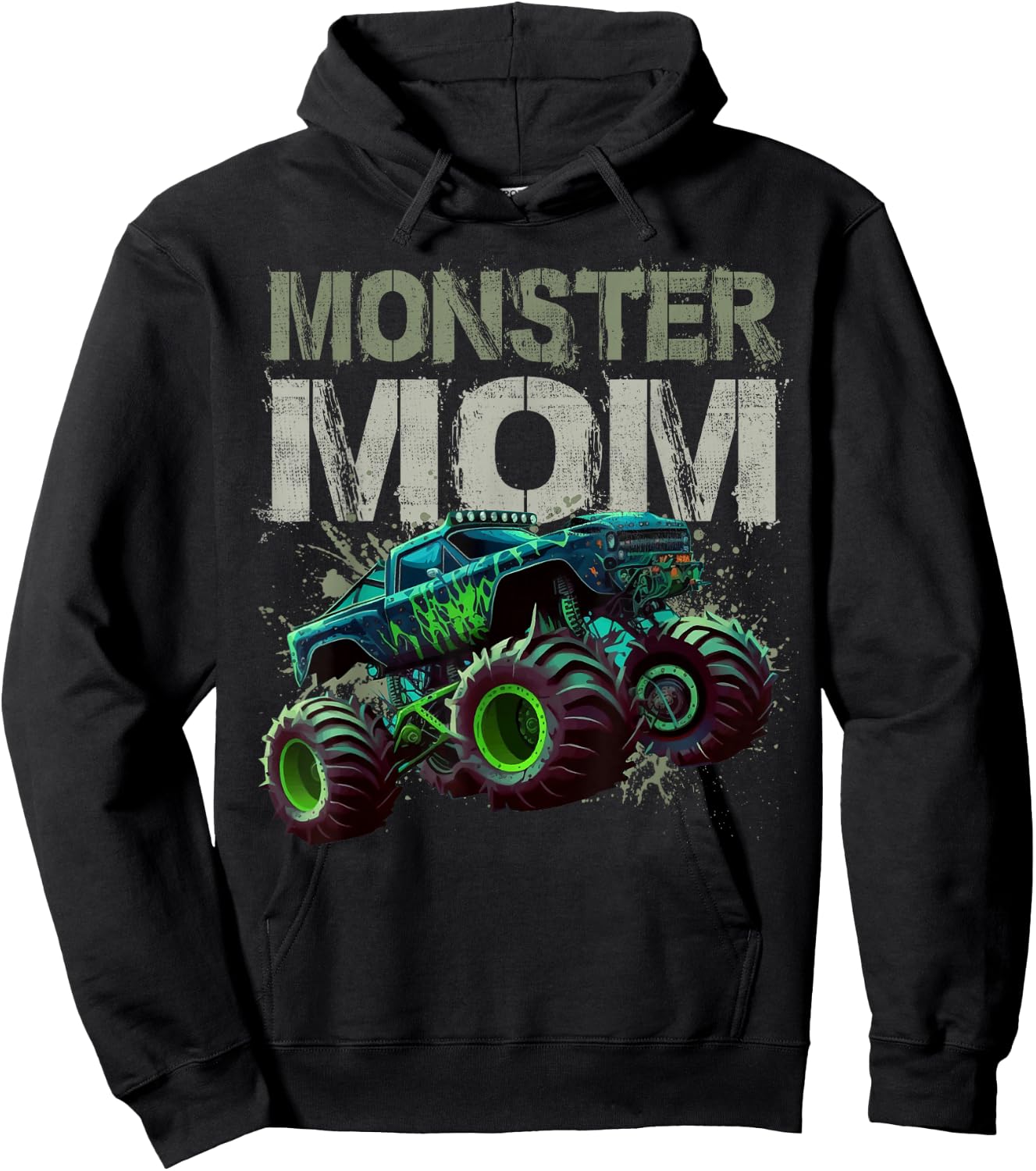 Monster Truck Mom Family Matching Monster Truck Lovers Hoodie - Hoodie | Black