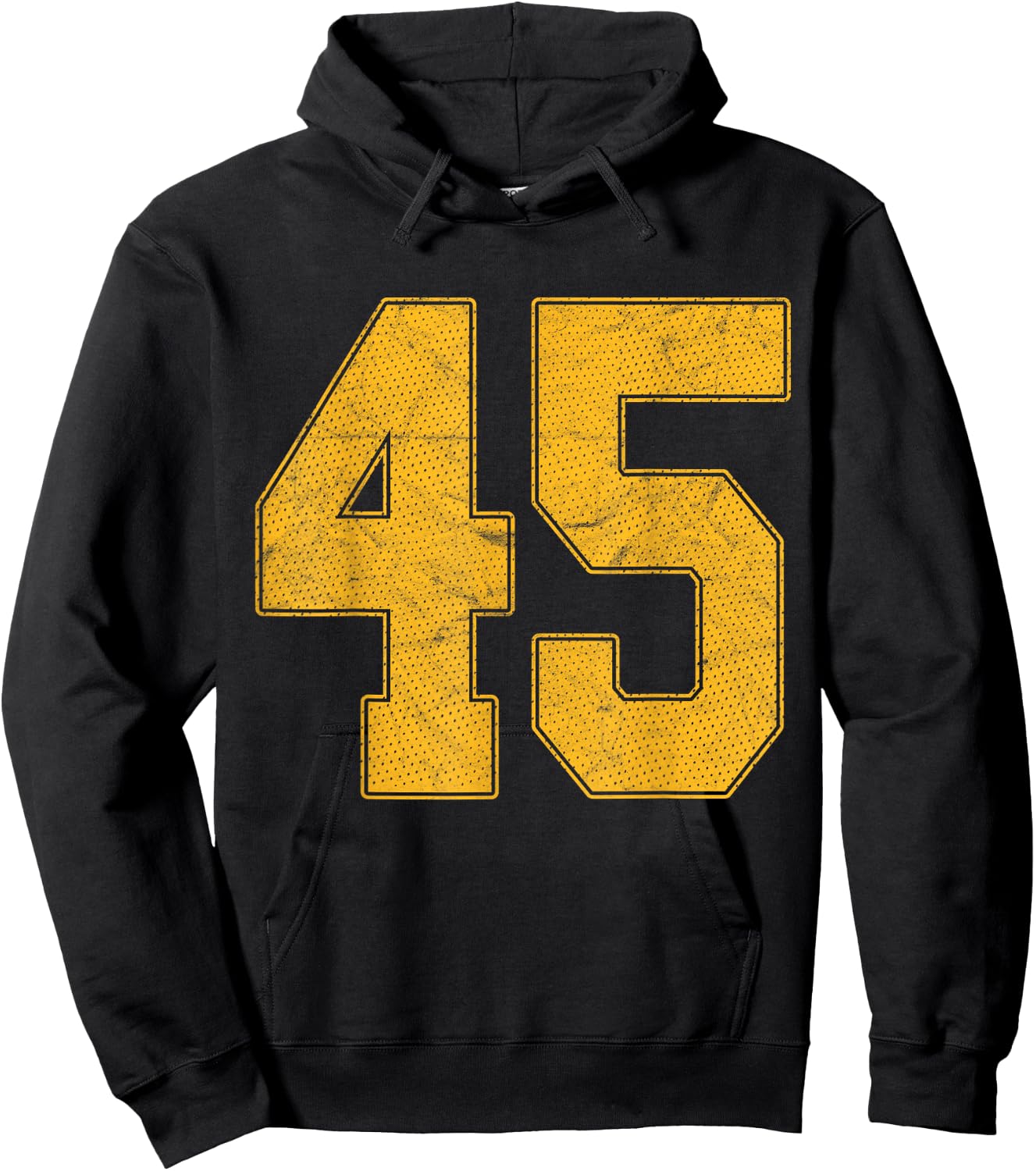 Number 45 Numbered Uniform Sports Team Jersey 45th Birthday Hoodie - Hoodie | Black