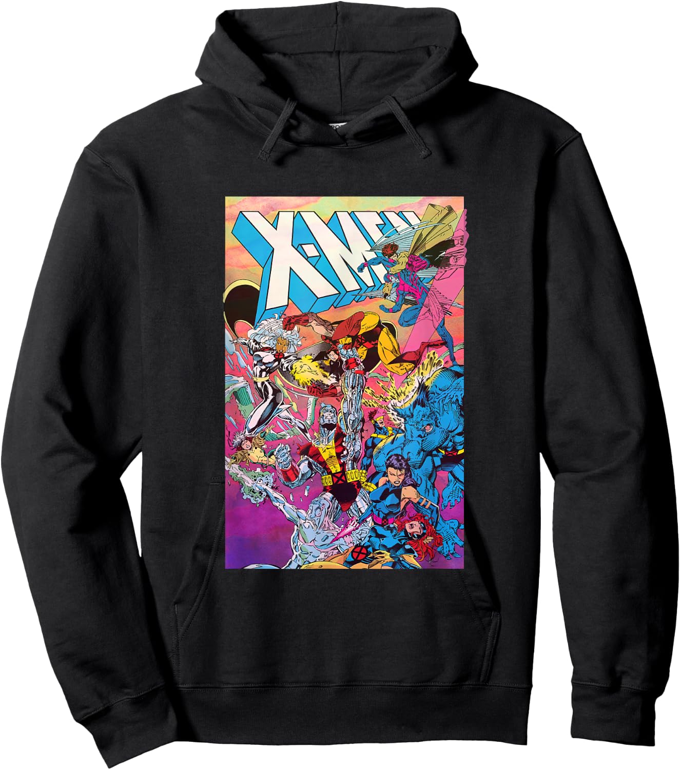 Marvel X-Men Internal Team Conflict All Out Fight Cover Hoodie - Hoodie | Black
