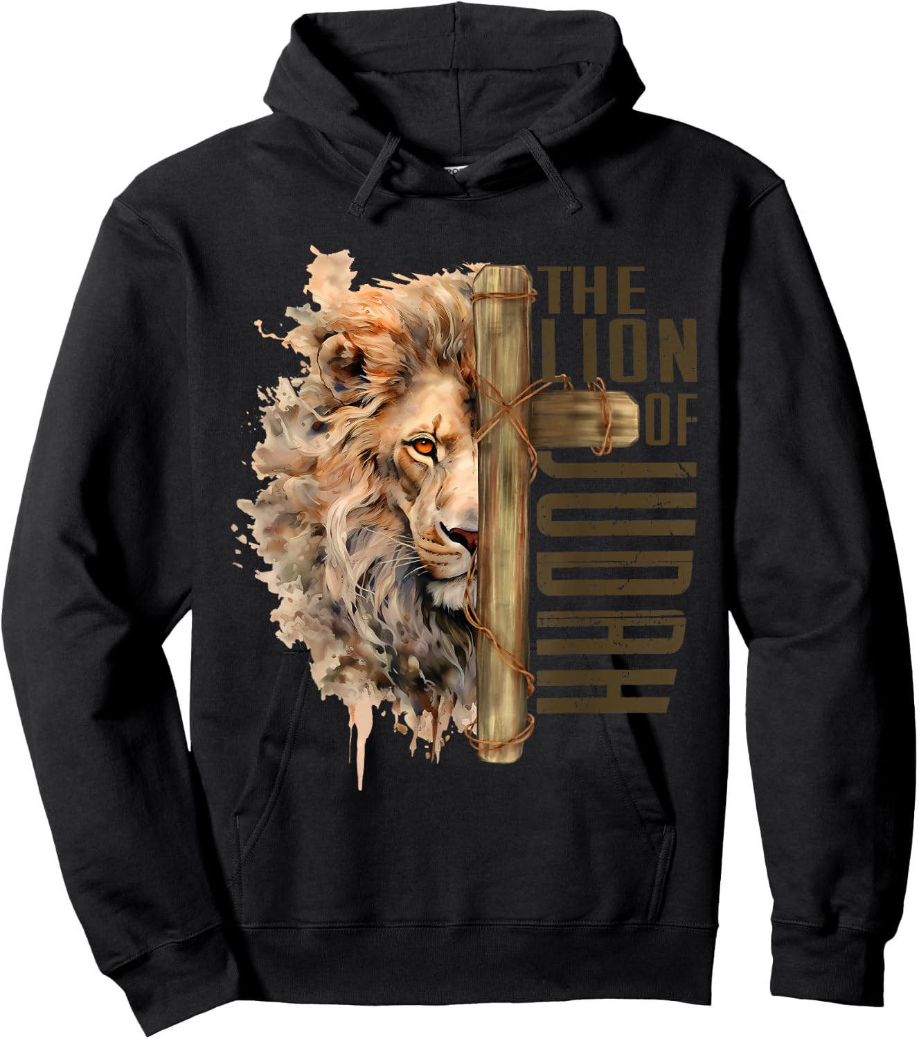 The Lion Of Judah Jesus Revelation Inspirational Christian Hoodie - Hoodie | Black
