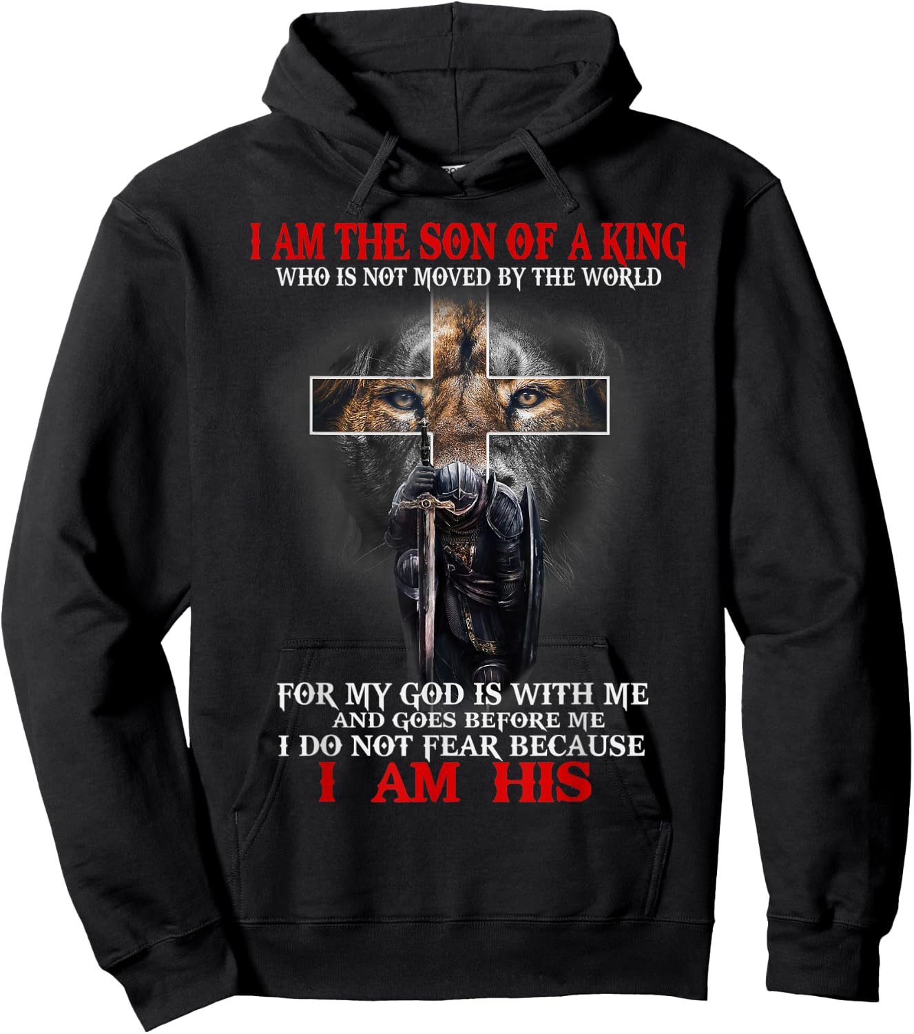 I Am The Son Of A King, Lion of Judah, Christian Religious Hoodie - Hoodie | Black