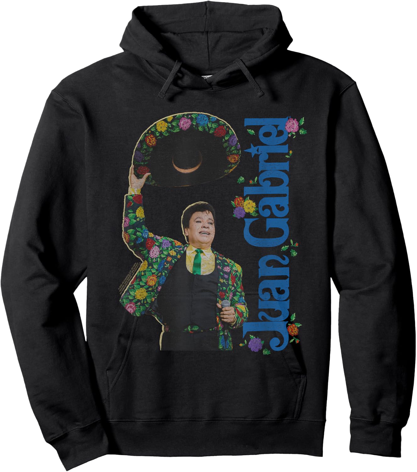 Popfunk Juan Gabriel Hats Off Mexican Themed Hoodie - Hoodie | Black